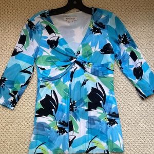 Kay Unger Floral Blouse